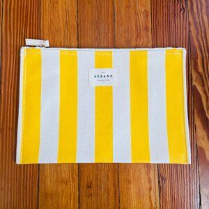 Sezane zip waxed canvas bag